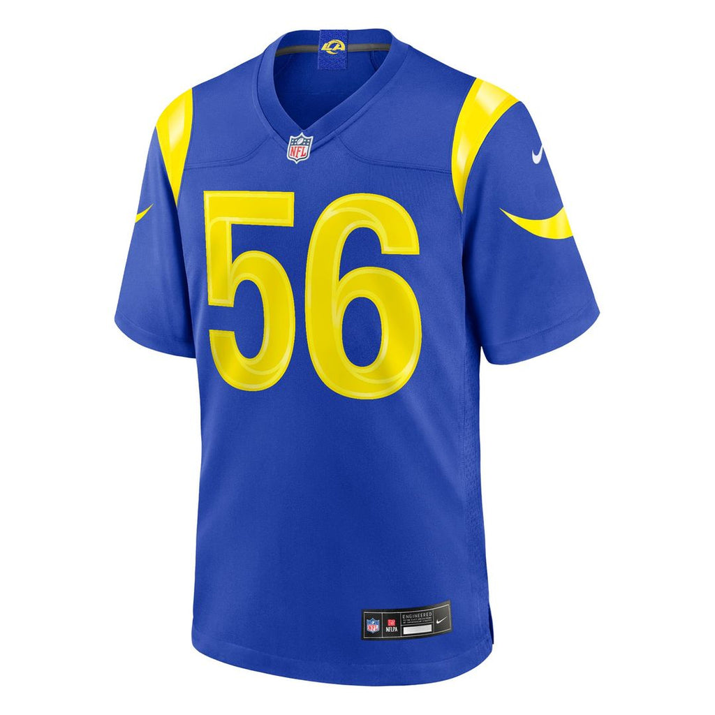 Los Angeles Rams Shaun Dolac Nike Royal Team Game Jersey product image 2, provided for visual reference and product detail