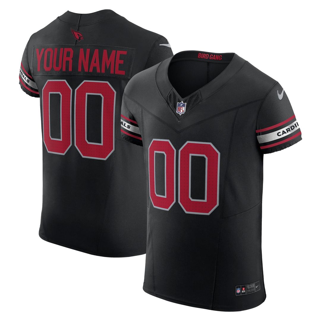 Arizona Cardinals Nike Black Vapor F.U.S.E. Elite Custom Jersey product image 1, provided for visual reference and product