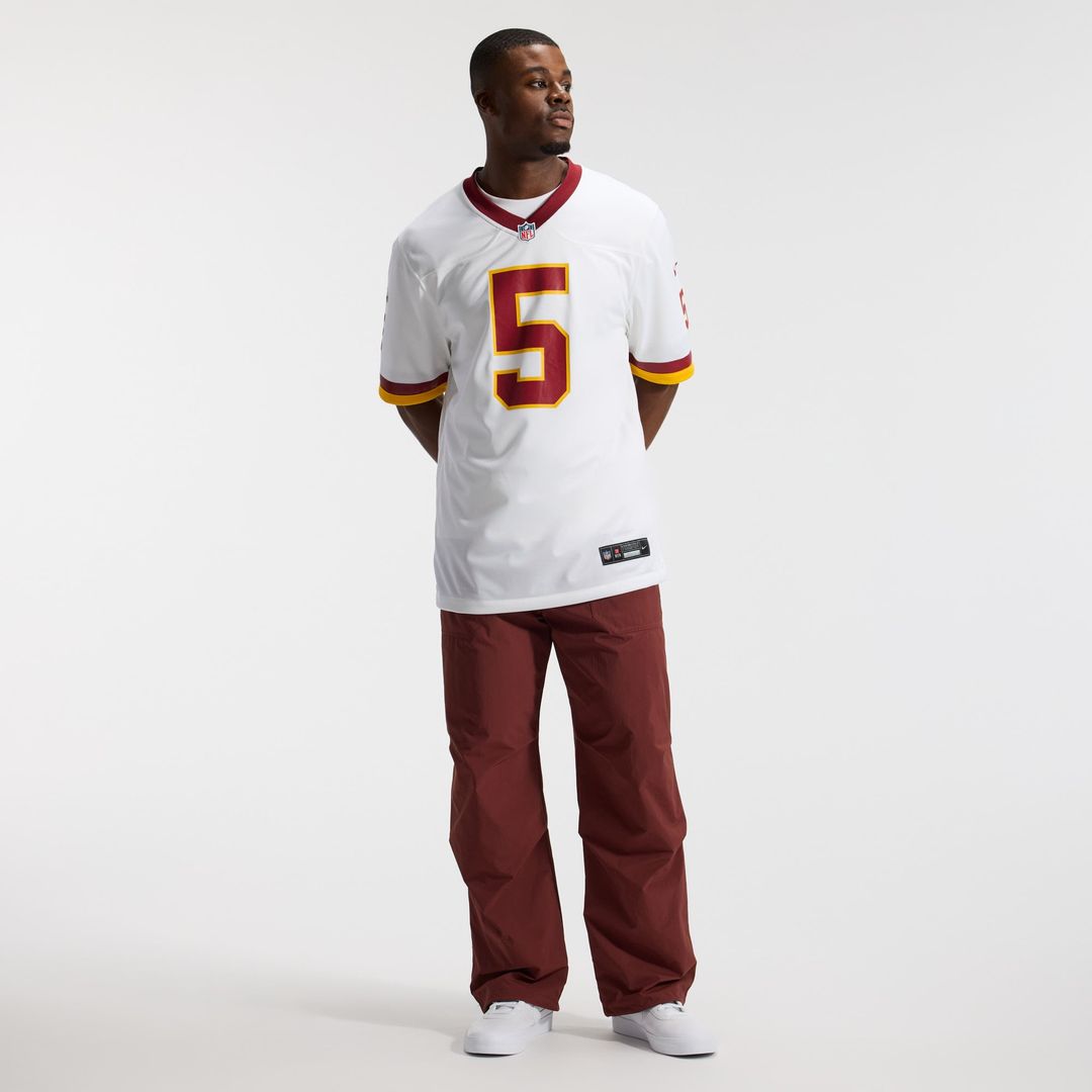 Washington Commanders Jayden Daniels Nike White Game Super Bowl Era Jersey product image 4, provided for visual reference