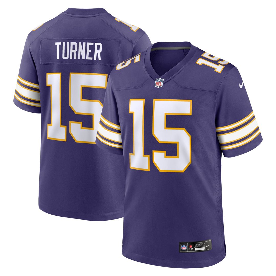 Minnesota Vikings Dallas Turner Nike Purple Alternate Game Jersey product image 1, provided for visual reference and product
