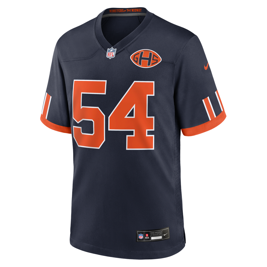 Chicago Bears Brian Urlacher Nike Navy 2026 Rivalries Collection Game Jersey product image 2, provided for visual reference