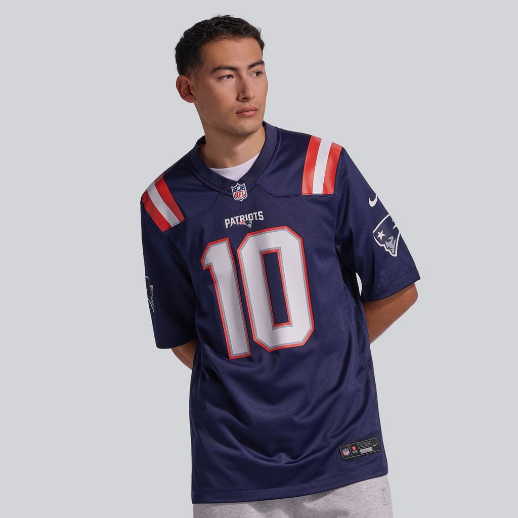 New England Patriots Drake Maye Nike Navy Player Game Jersey product image 16, provided for visual reference and product