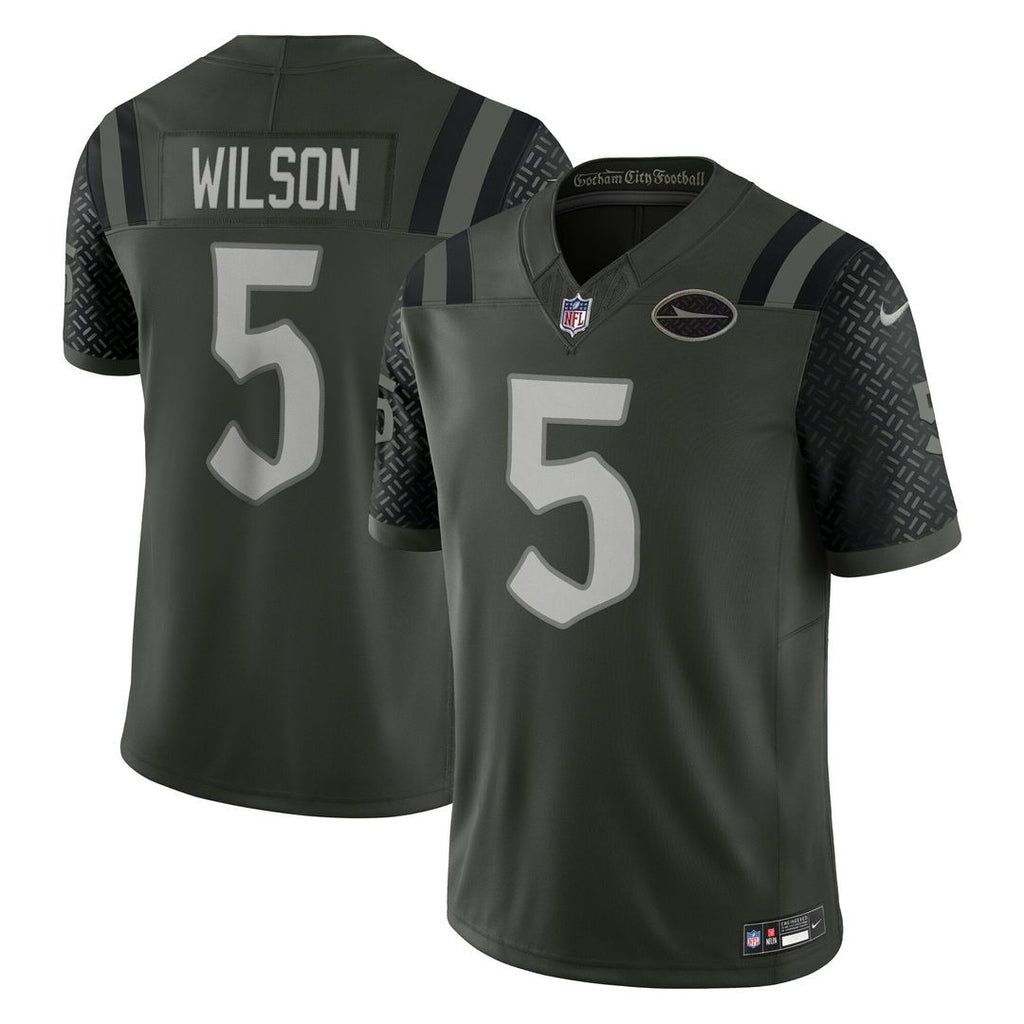 New York Jets Garrett Wilson Nike Green Rivalries Collection Stitched Limited Jersey product image 1, provided for visual