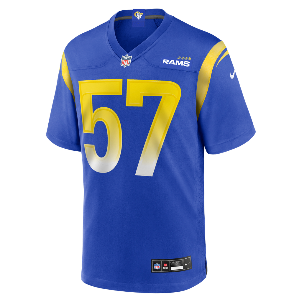 Los Angeles Rams Ty Hamilton Nike Royal Team Game Jersey product image 2, provided for visual reference and product detail