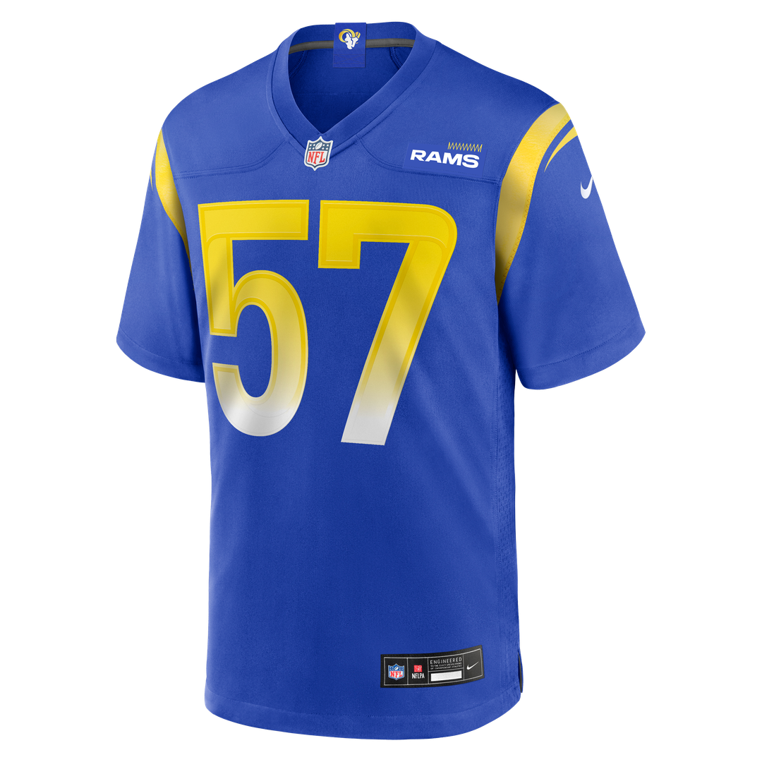 Los Angeles Rams Ty Hamilton Nike Royal Team Game Jersey product image 2, provided for visual reference and product detail