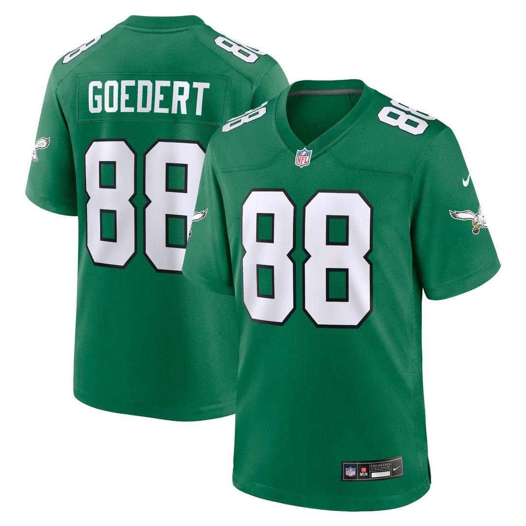 Philadelphia Eagles Dallas Goedert Nike Kelly Green Alternate Game Player Jersey product image 1, provided for visual