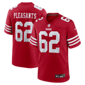 San Francisco 49ers Austen Pleasants Nike Scarlet Team Game Jersey product image 1, provided for visual reference and