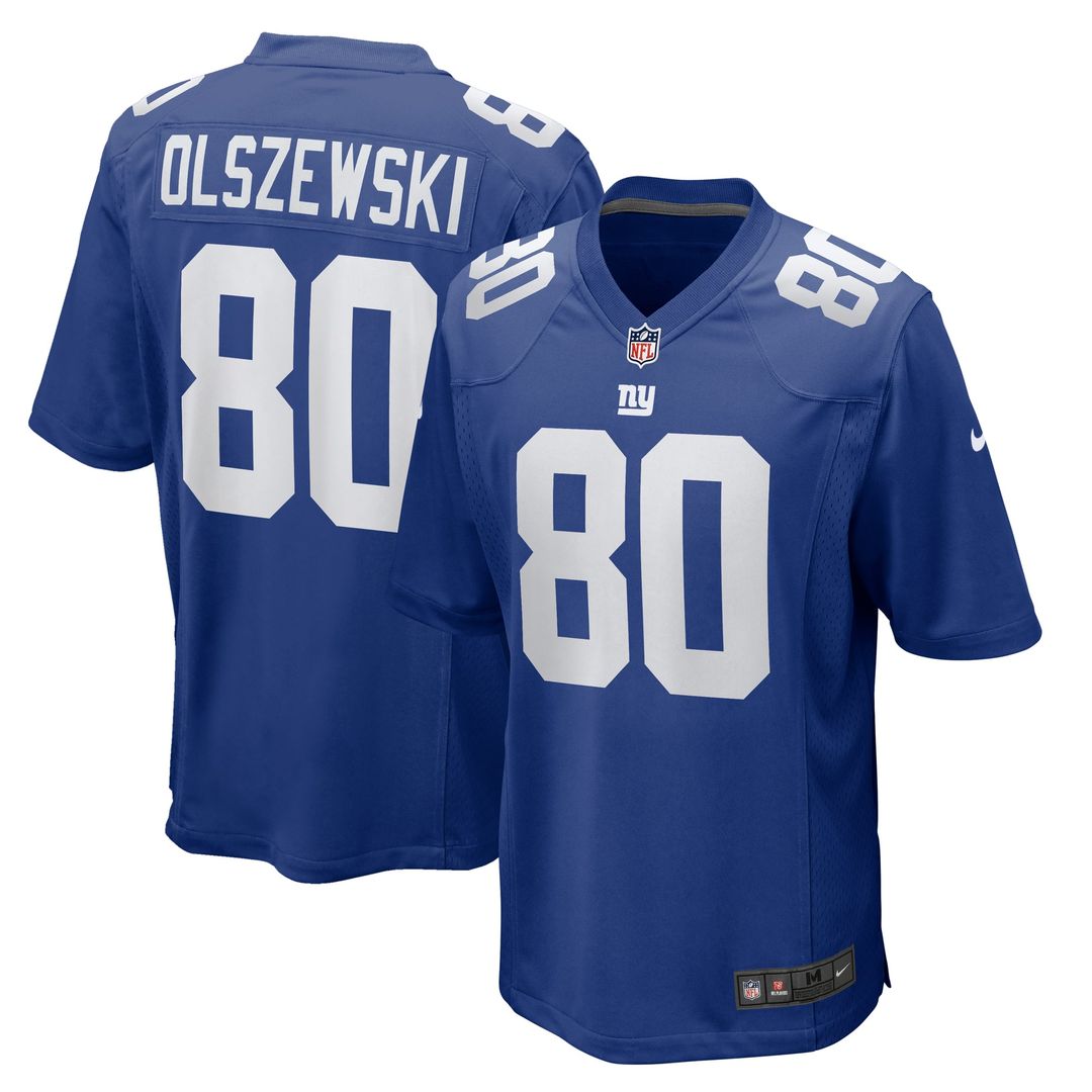 New York Giants Gunner Olszewski Nike Royal Team Game Jersey product image 1, provided for visual reference and product