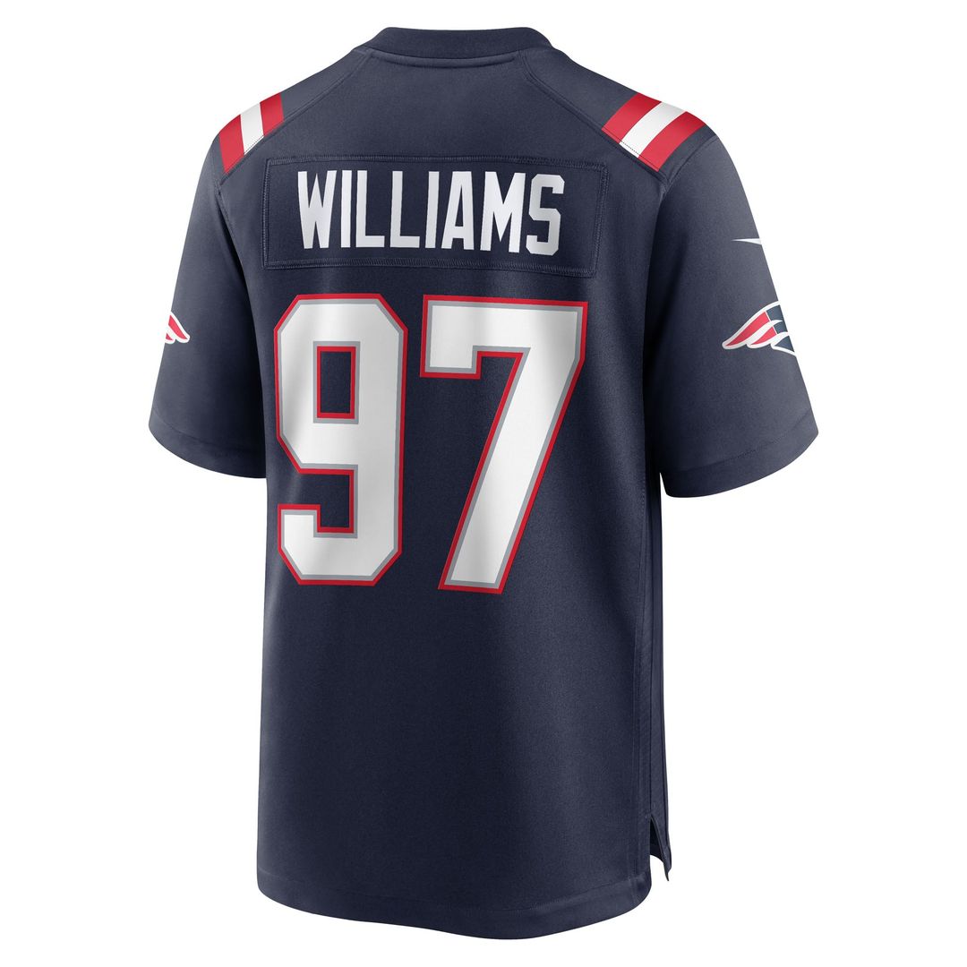 New England Patriots Milton Williams Nike Navy Game Player Jersey product image 3, provided for visual reference and product