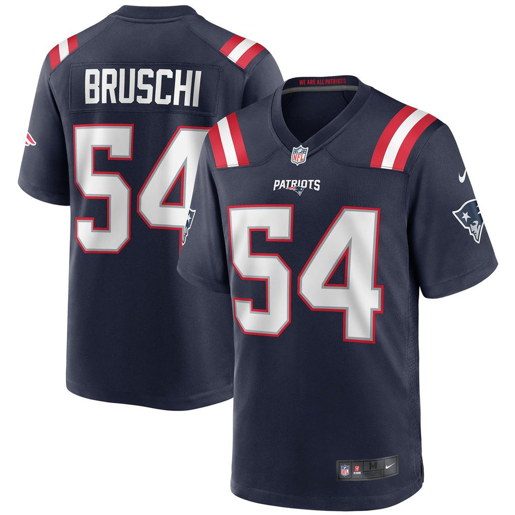 New England Patriots Tedy Bruschi Nike Navy Game Retired Player Jersey product image 1, provided for visual reference and