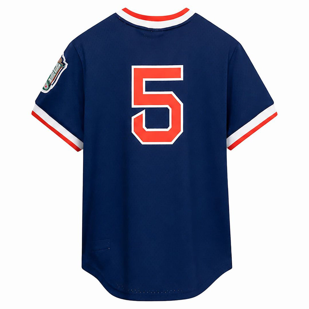 Boston Red Sox Nomar Garciaparra Mitchell & Ness Navy Big & Tall Cooperstown Mesh Batting Practice Jersey product image 3,