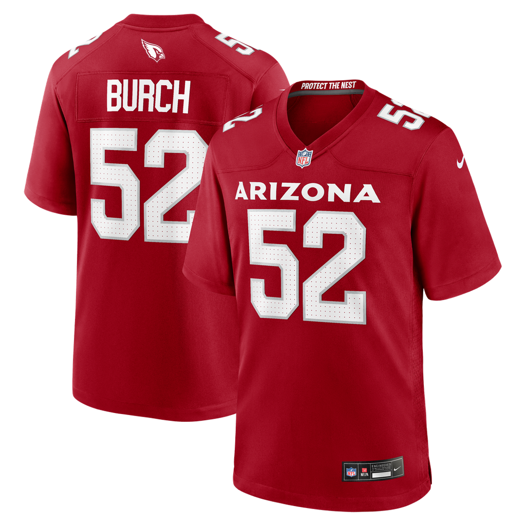 Arizona Cardinals Jordan Burch Nike Cardinal Team Game Jersey product image 1, provided for visual reference and product