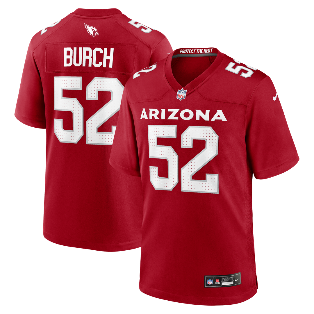 Arizona Cardinals Jordan Burch Nike Cardinal Team Game Jersey product image 1, provided for visual reference and product