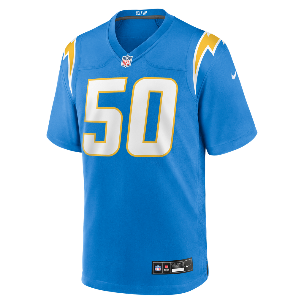 Los Angeles Chargers Caleb Murphy Nike Powder Blue Team Game Jersey product image 2, provided for visual reference and