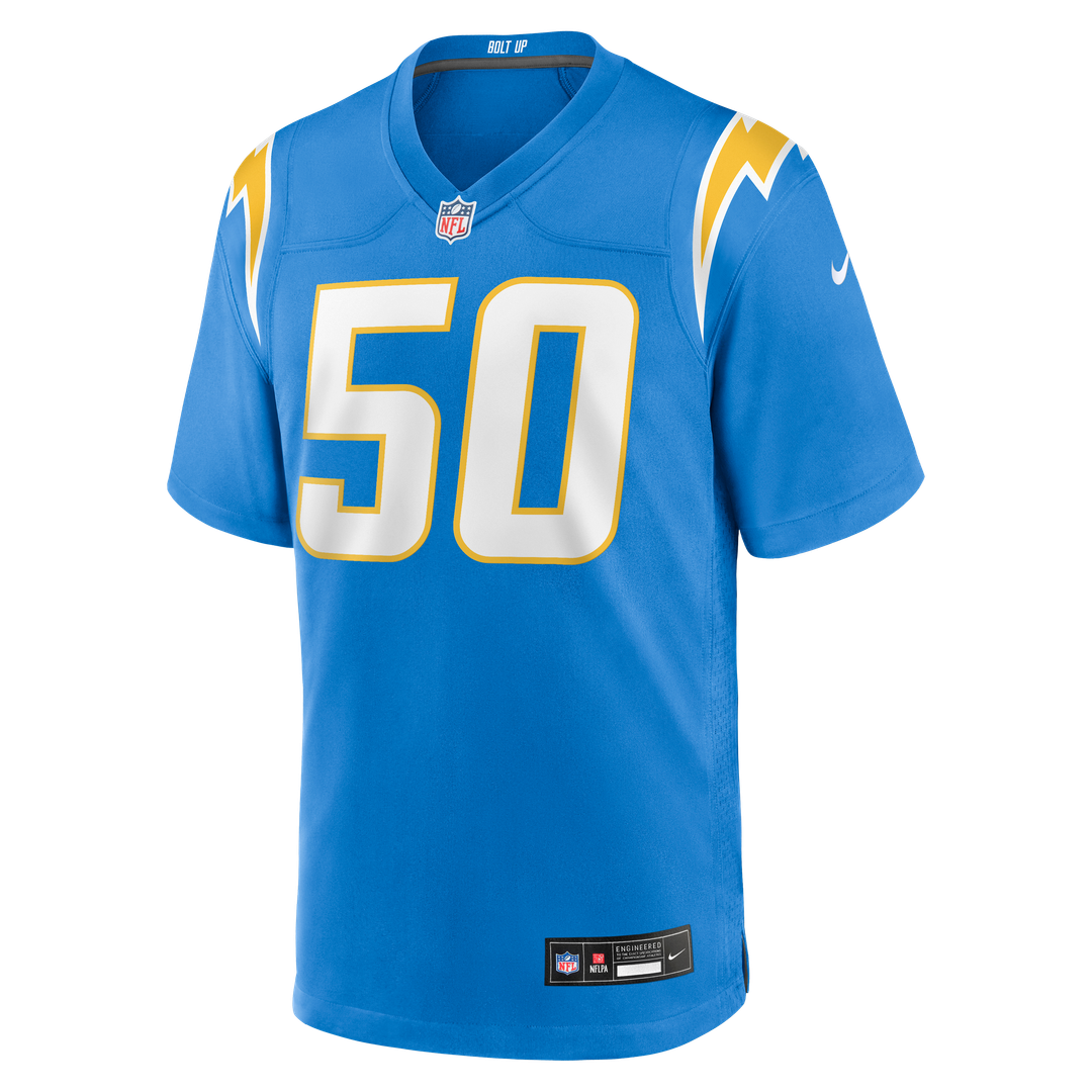 Los Angeles Chargers Caleb Murphy Nike Powder Blue Team Game Jersey product image 2, provided for visual reference and
