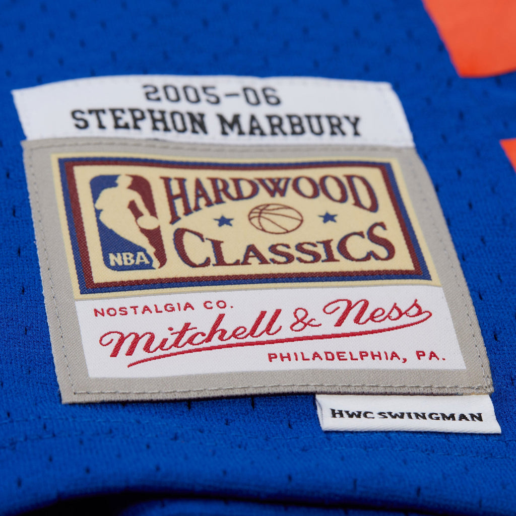 Mitchell & Ness Stephon Marbury Blue New York Knicks 2005/06 Hardwood Classics Swingman Jersey product image 7, provided for