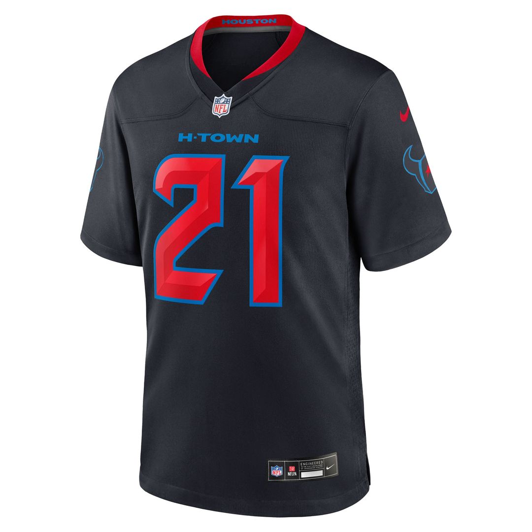 Houston Texans Nick Chubb Nike Navy Alternate 2 Game Jersey product image 2, provided for visual reference and product