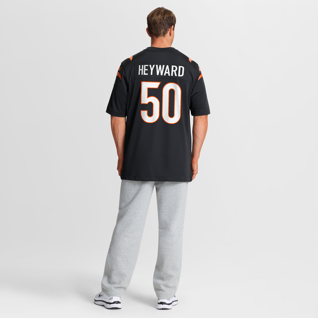 Cincinnati Bengals Shaka Heyward Nike Black Team Game Jersey product image 8, provided for visual reference and product