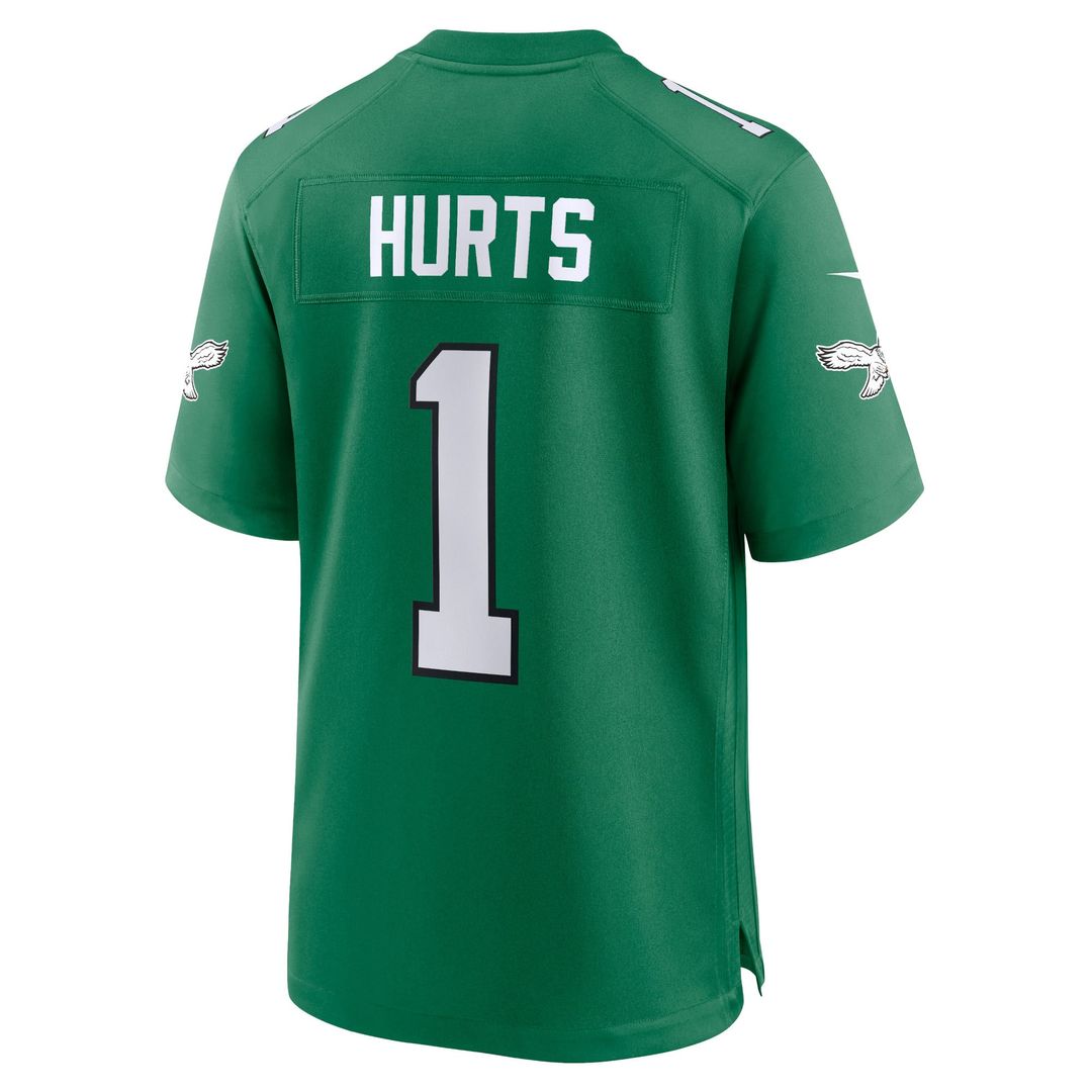 Philadelphia Eagles Jalen Hurts Nike Kelly Green Alternate Game Player Jersey product image 3, provided for visual reference
