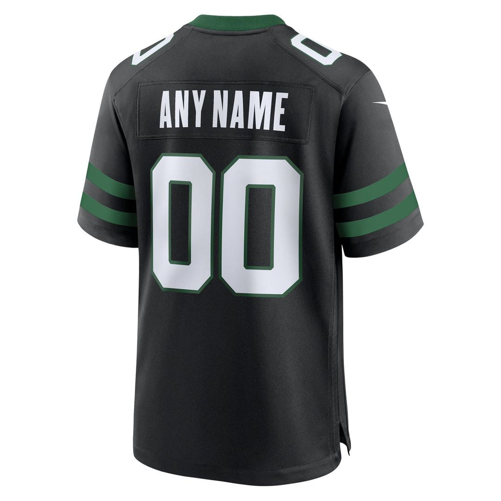 New York Jets Nike Legacy Black Alternate Custom Game Jersey product image 9, provided for visual reference and product