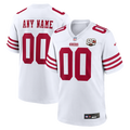 San Francisco 49ers Nike White 80th Anniversary Custom Game Jersey product image 1, provided for visual reference and