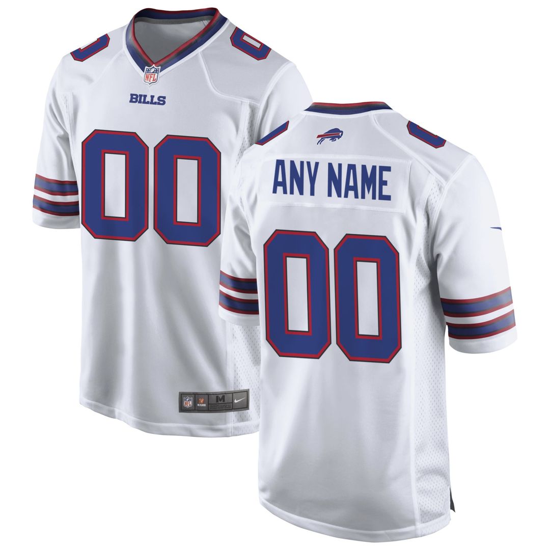 Buffalo Bills Nike White Custom Game Jersey product image 1, provided for visual reference and product detail review