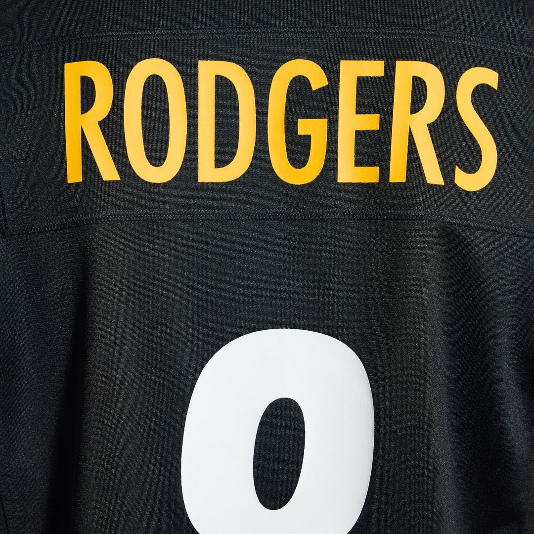 Pittsburgh Steelers Aaron Rodgers Nike Black Game Jersey product image 25, provided for visual reference and product detail