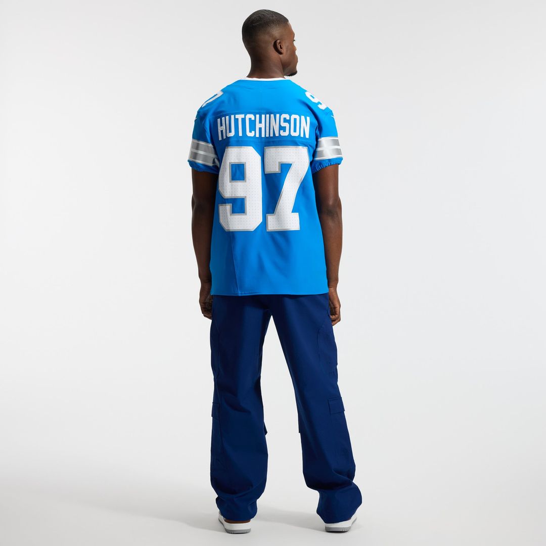 Detroit Lions Aidan Hutchinson Nike Blue Alternate Vapor F.U.S.E. Elite Jersey product image 5, provided for visual