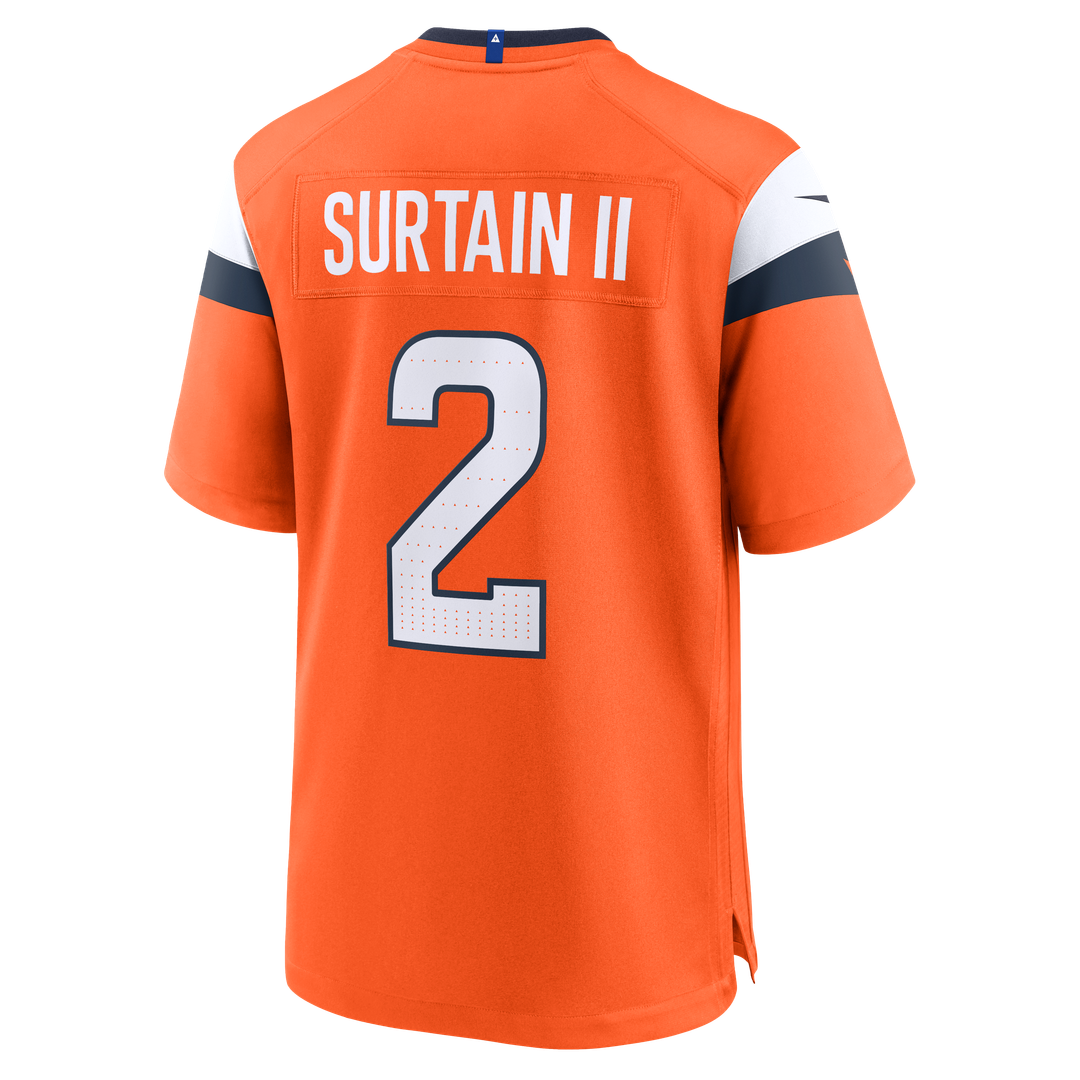 Denver Broncos Patrick Surtain II Nike Orange Team Game Jersey product image 7, provided for visual reference and product