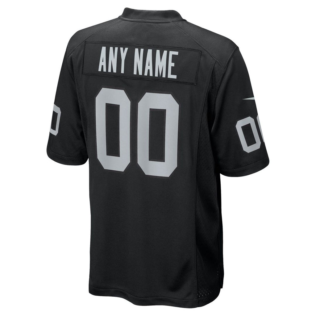 Las Vegas Raiders Nike Black Custom Game Jersey product image 3, provided for visual reference and product detail review