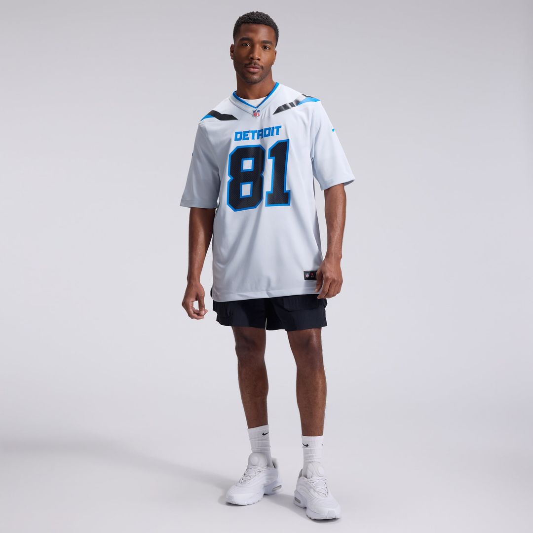 Detroit Lions Calvin Johnson Nike Silver 2026 Rivalries Collection Game Jersey product image 4, provided for visual