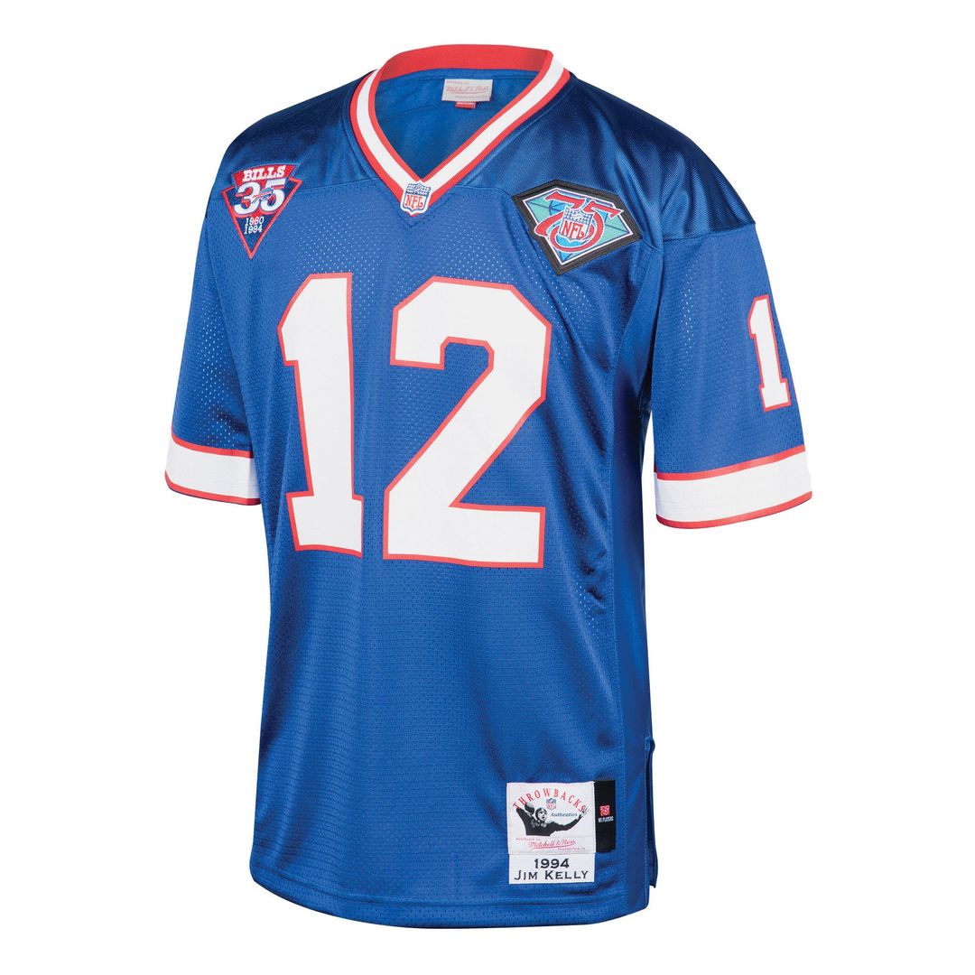 Buffalo Bills 1994 Jim Kelly Mitchell & Ness Royal Authentic Throwback Retired Player Jersey product image 2, provided for