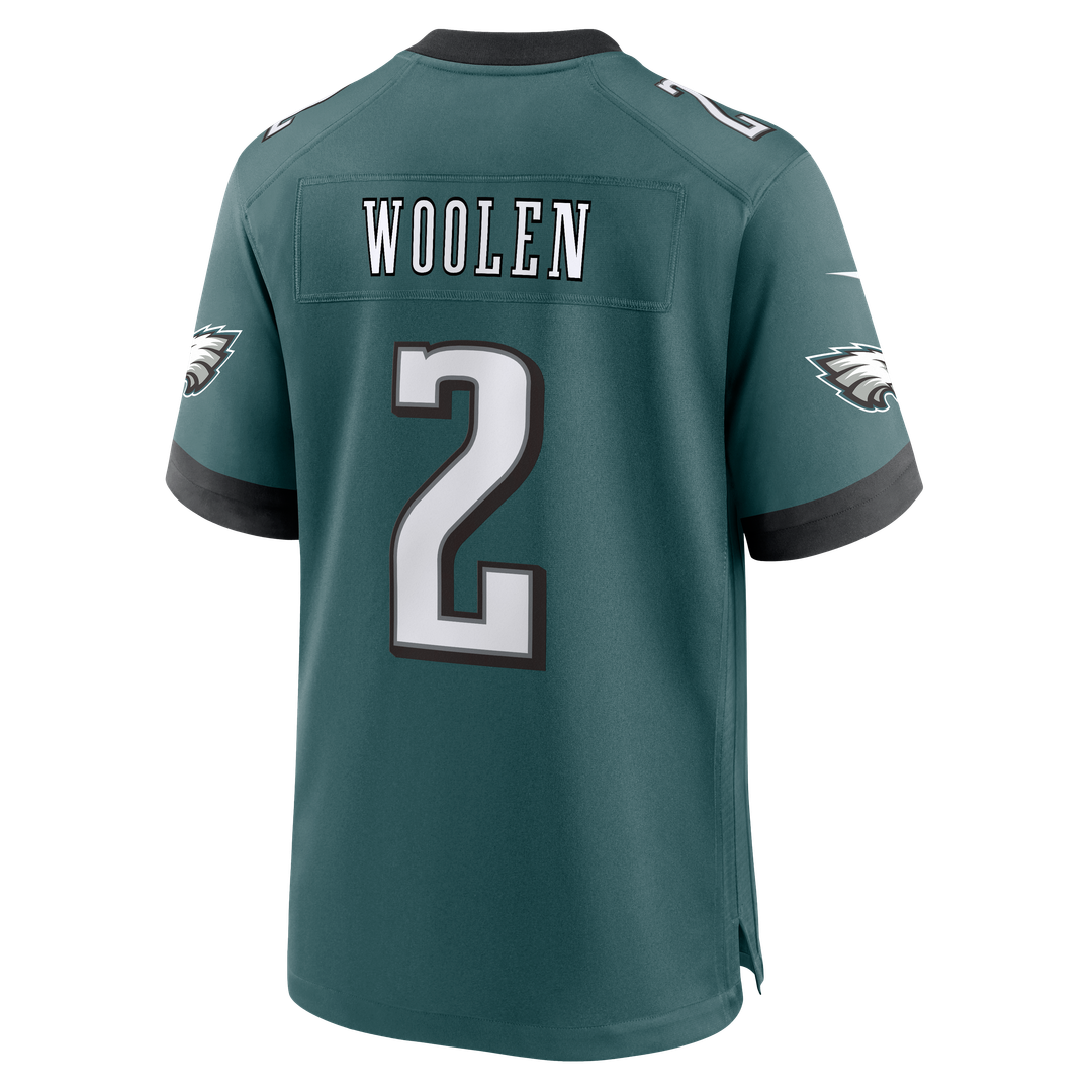 Philadelphia Eagles Tariq Woolen Nike Midnight Green Team Game Jersey product image 6, provided for visual reference and