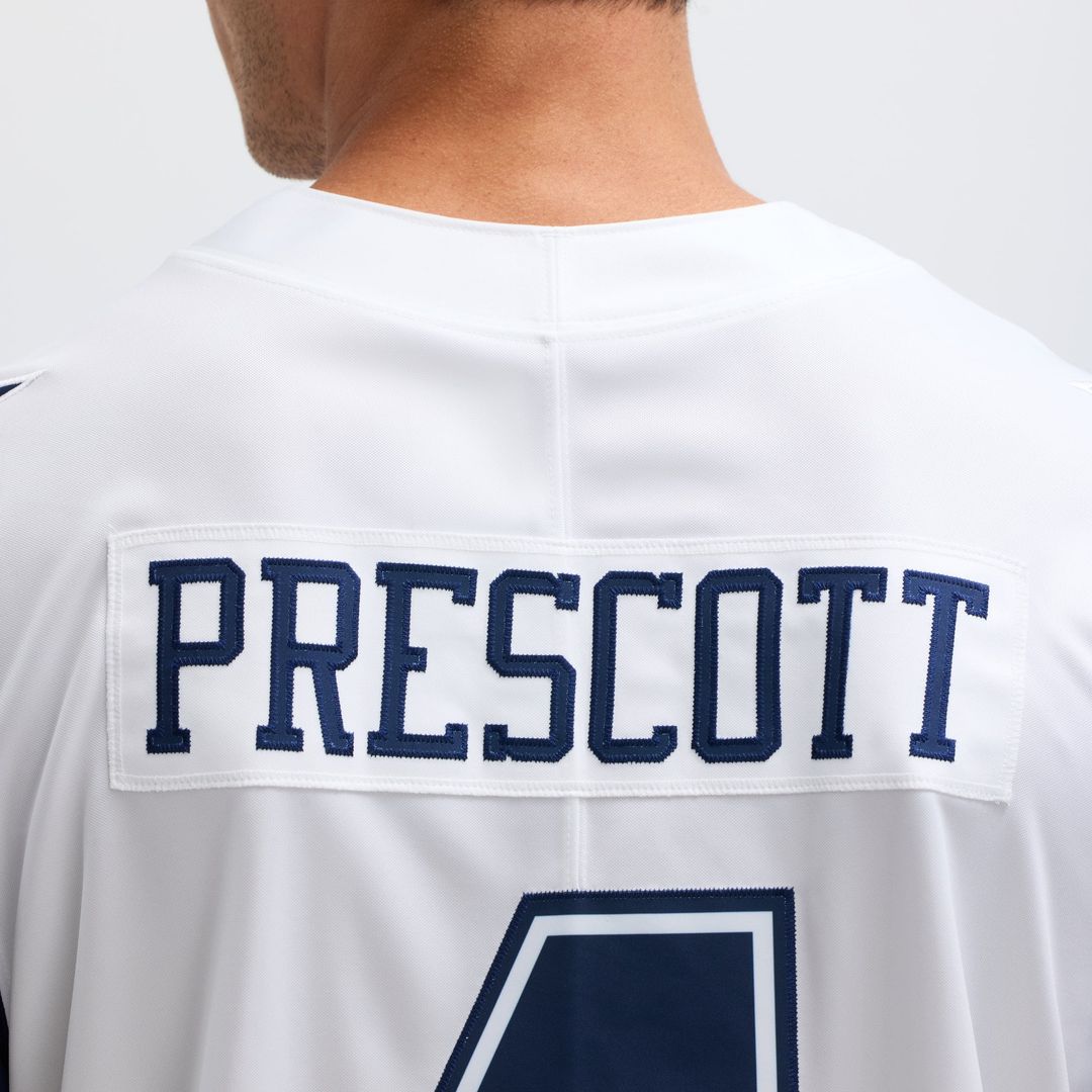 Dallas Cowboys Dak Prescott Nike Navy Vapor Limited Player Jersey product image 14, provided for visual reference and