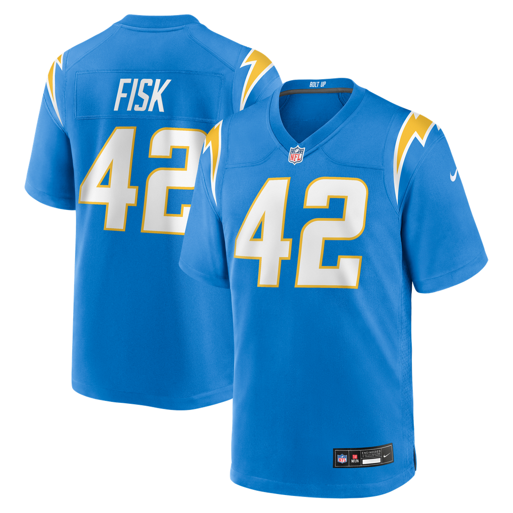 Los Angeles Chargers Tucker Fisk Nike Powder Blue Team Game Jersey product image 1, provided for visual reference and