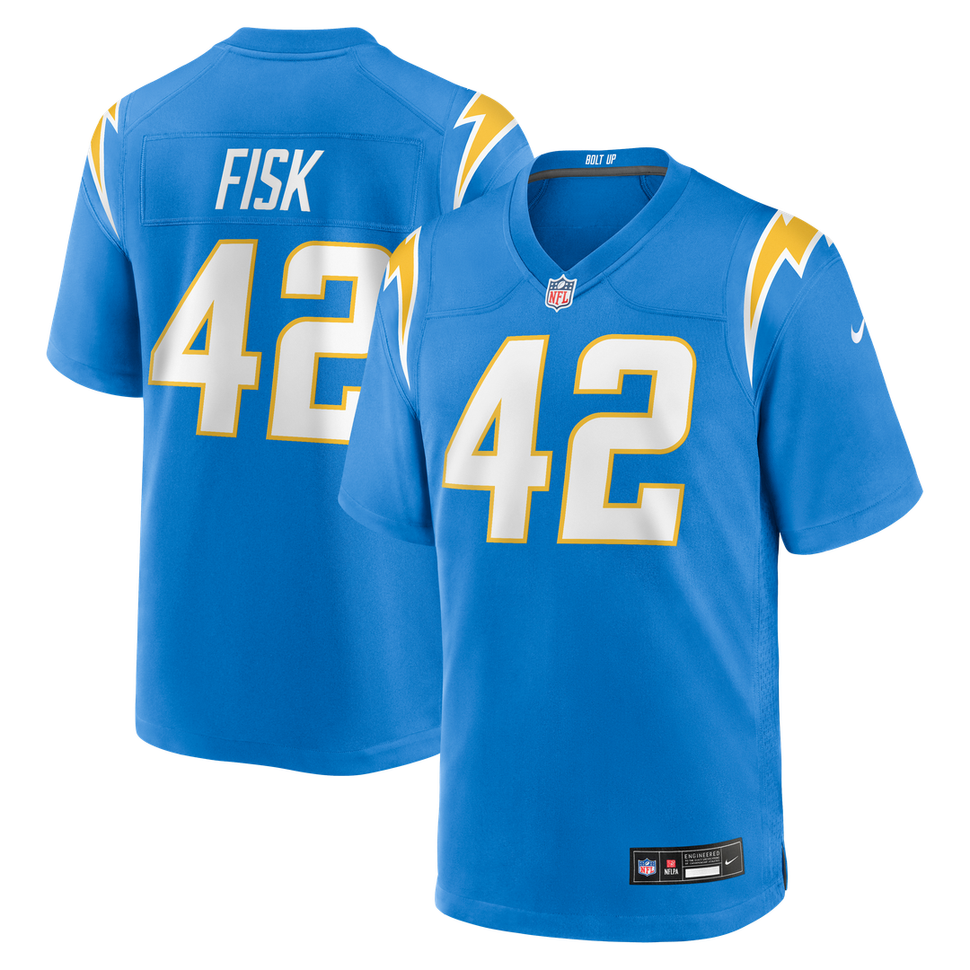 Los Angeles Chargers Tucker Fisk Nike Powder Blue Team Game Jersey product image 1, provided for visual reference and