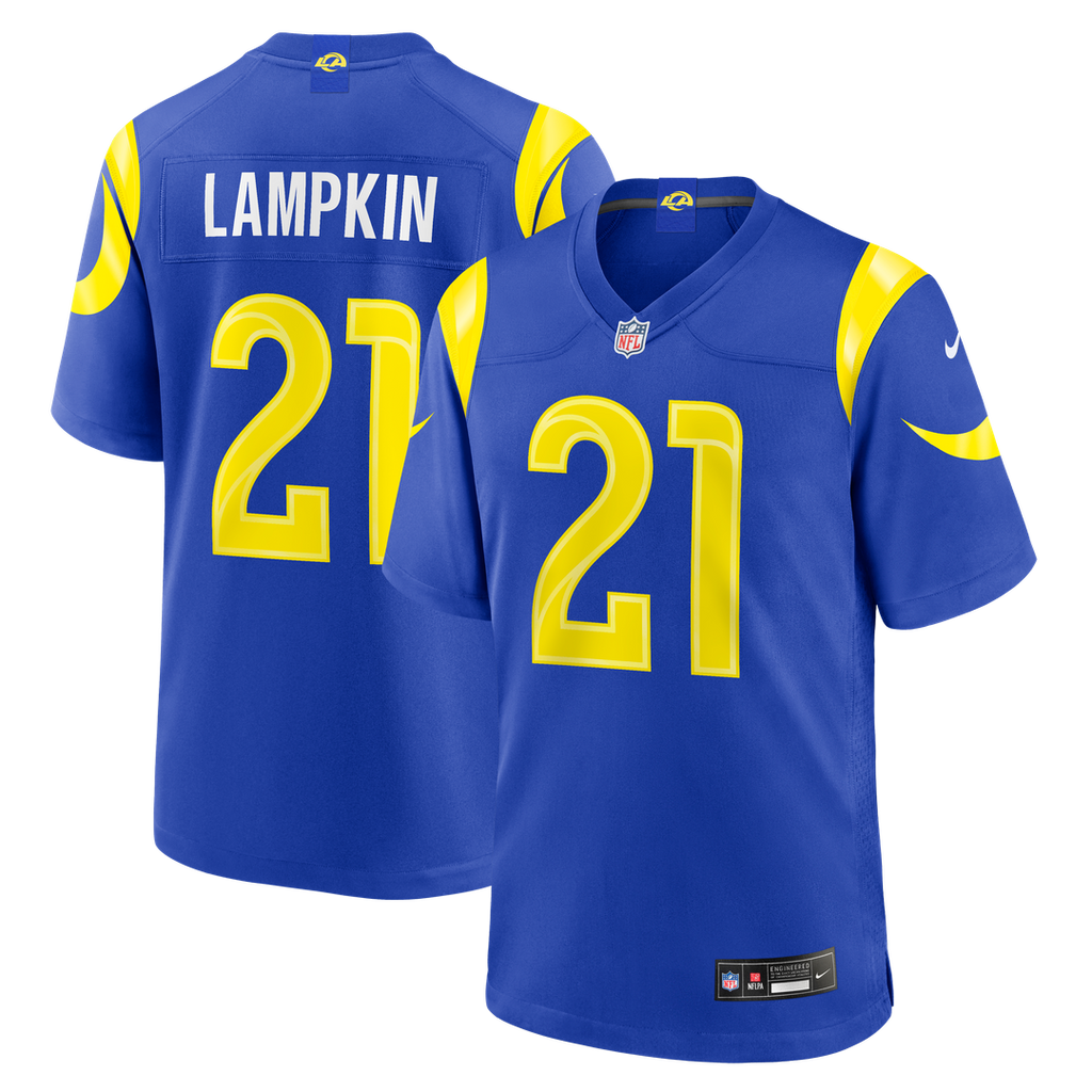 Los Angeles Rams Cam Lampkin Nike Royal Team Game Jersey product image 1, provided for visual reference and product detail