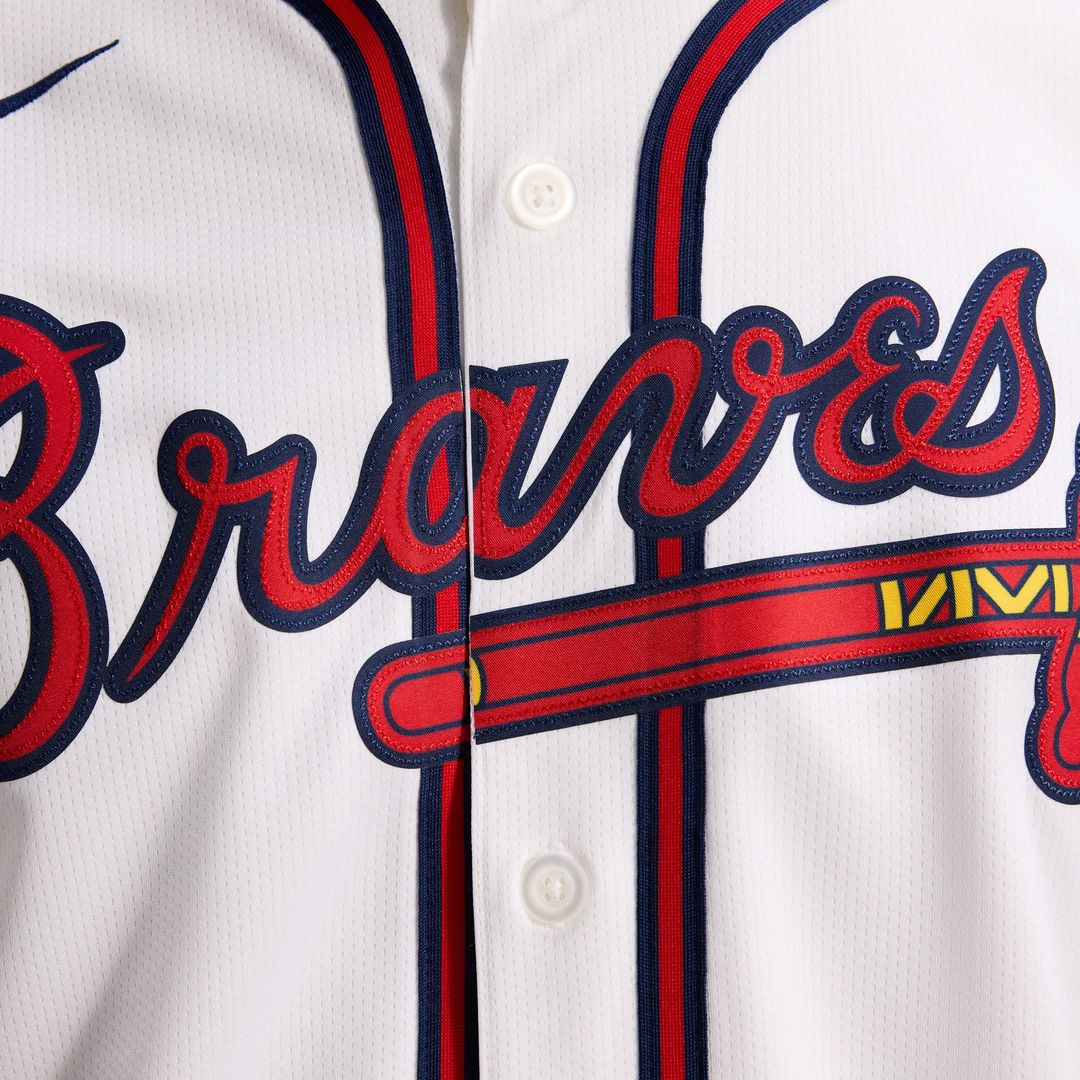 Atlanta Braves Nike White Home Limited Jersey product image 10, provided for visual reference and product detail review