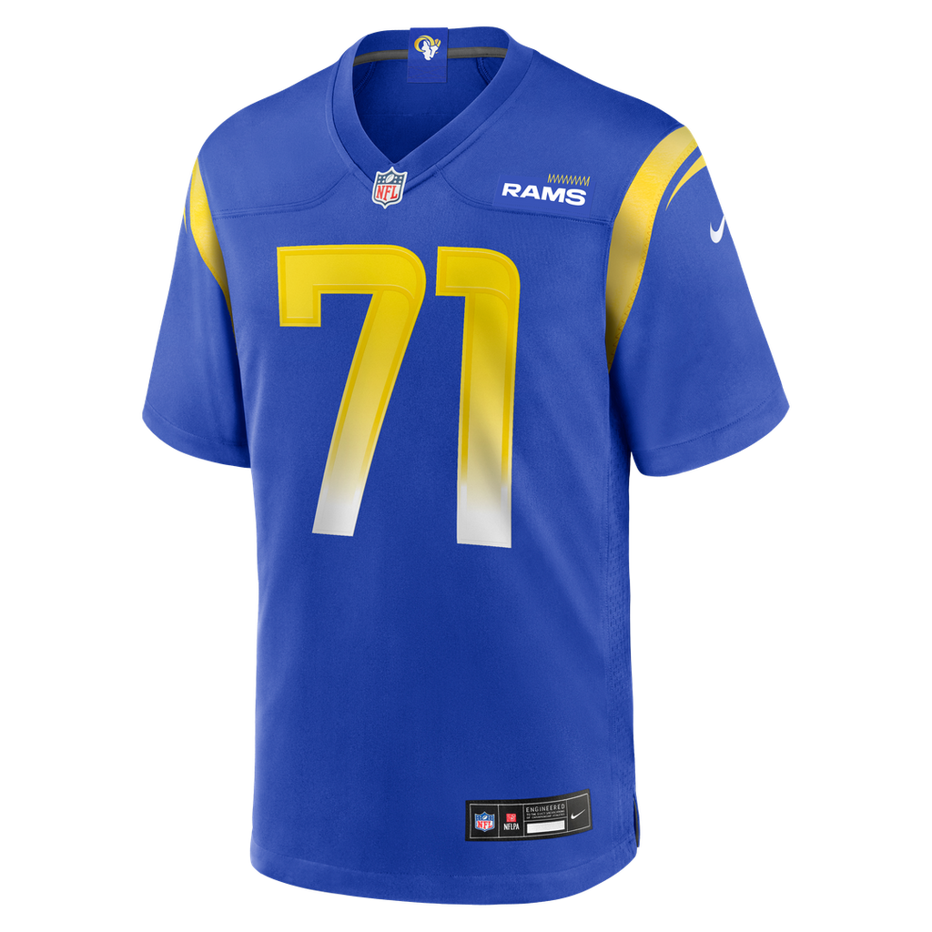 Los Angeles Rams Warren McClendon Jr. Nike Royal Team Game Jersey product image 2, provided for visual reference and product
