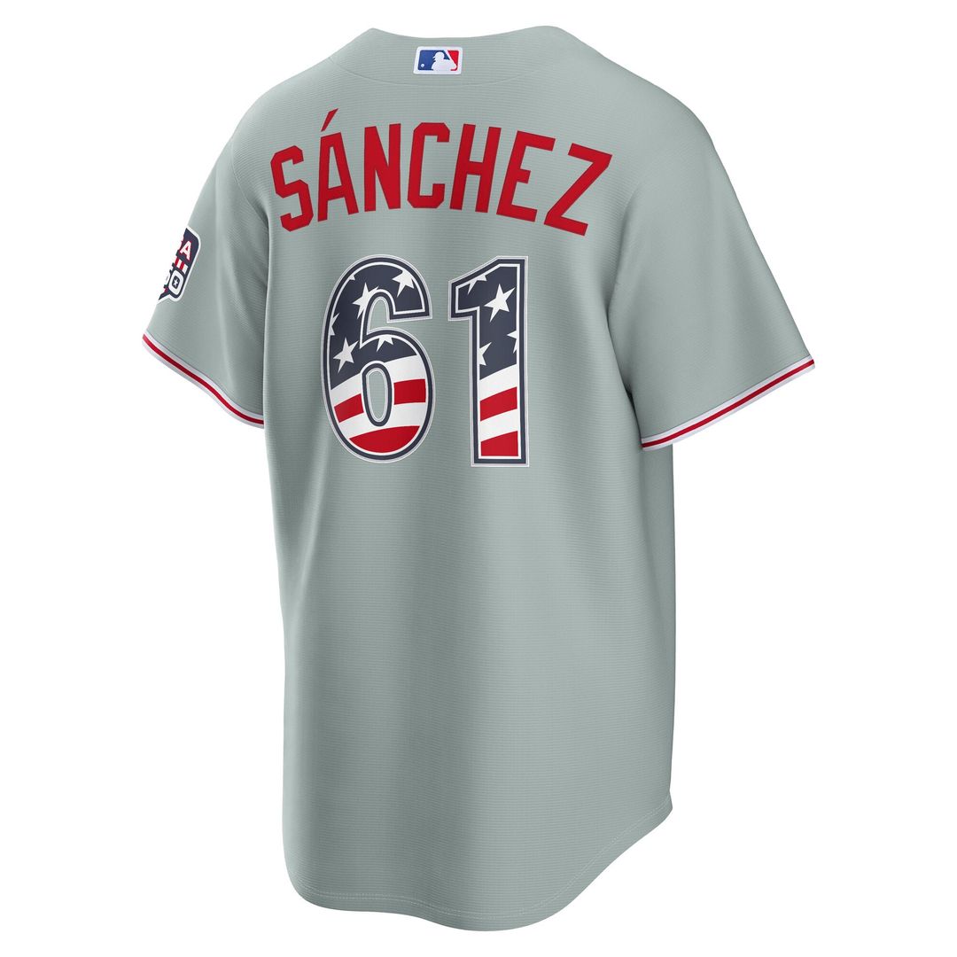 Fourth of July Philadelphia Phillies Cristopher Sanchez Nike Gray USA 250 Stadium Jersey product image 3, provided for