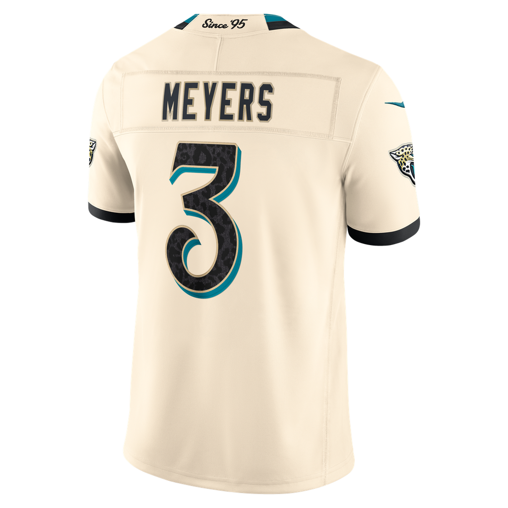 Jacksonville Jaguars Jakobi Meyers Nike Natural 2026 Rivalries Collection Stitched Limited Jersey product image 3, provided