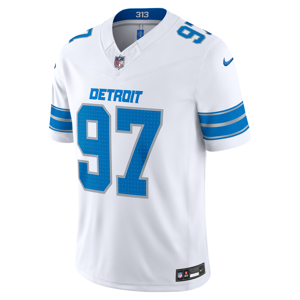 Detroit Lions Aidan Hutchinson Nike Blue Team Vapor F.U.S.E. Stitched Limited Jersey product image 11, provided for visual