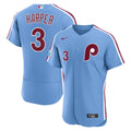 Philadelphia Phillies Bryce Harper Nike Light Blue Alternate Authentic Sponsor Patch Jersey product image 1, provided for