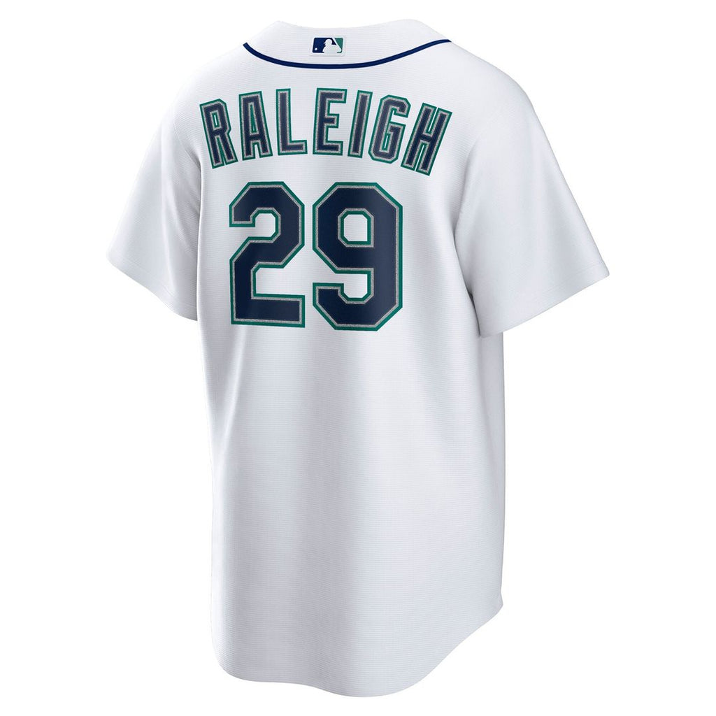 Seattle Mariners Cal Raleigh Nike White Home Replica Player Jersey product image 3, provided for visual reference and