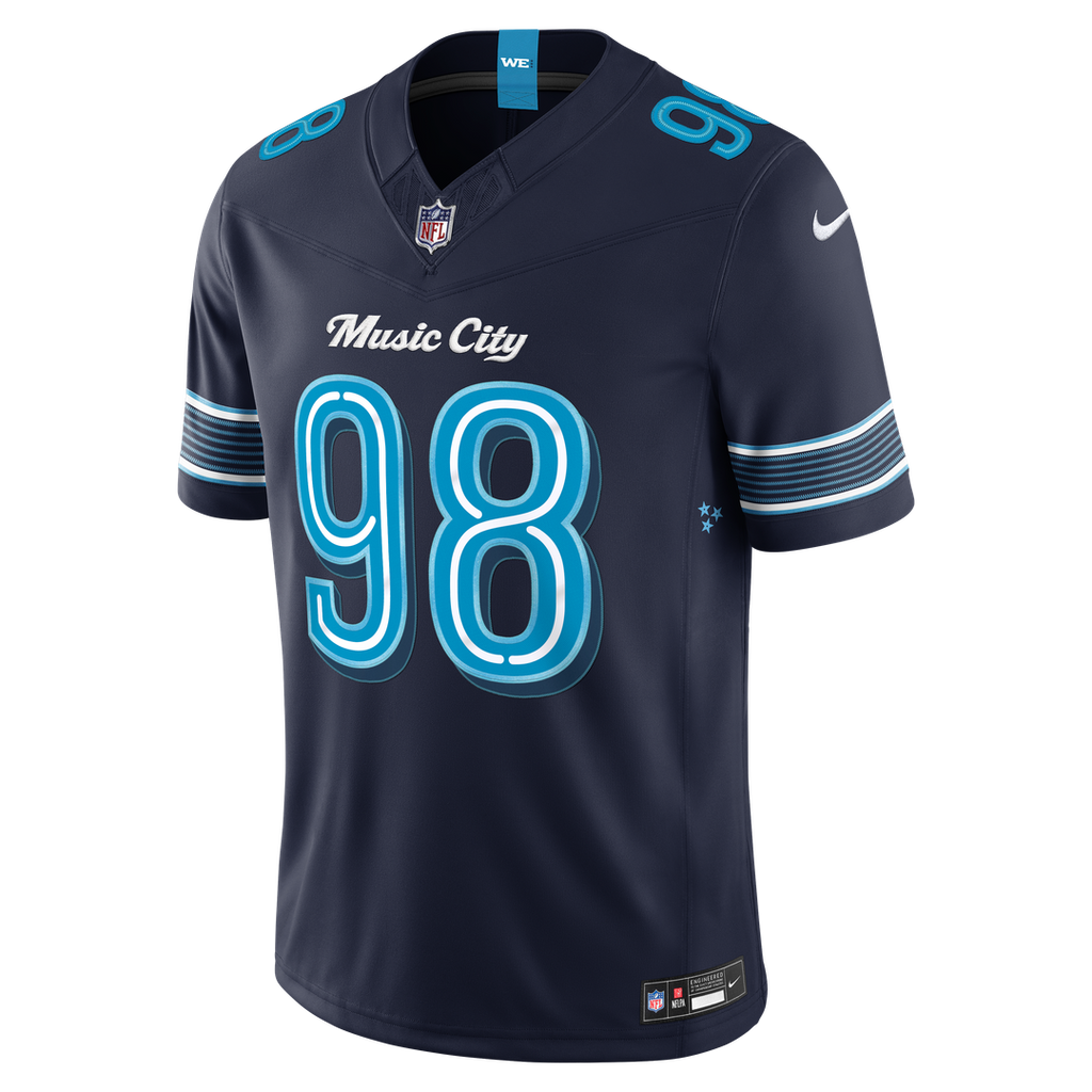Tennessee Titans Jeffery Simmons Nike Navy 2026 Rivalries Collection Stitched Limited Jersey product image 4, provided for
