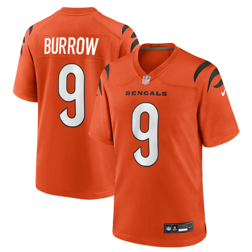 Cincinnati Bengals Joe Burrow Nike Black Player Game Jersey product image 29, provided for visual reference and product