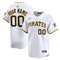 Pittsburgh Pirates Nike White Home Limited Custom Jersey product image 1, provided for visual reference and product detail