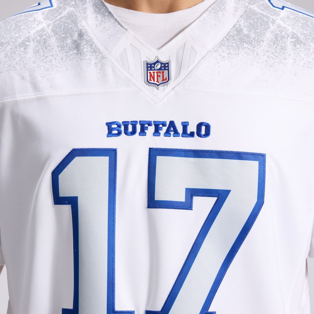 Buffalo Bills Josh Allen Nike White Rivalries Collection Stitched Limited Jersey product image 13, provided for visual