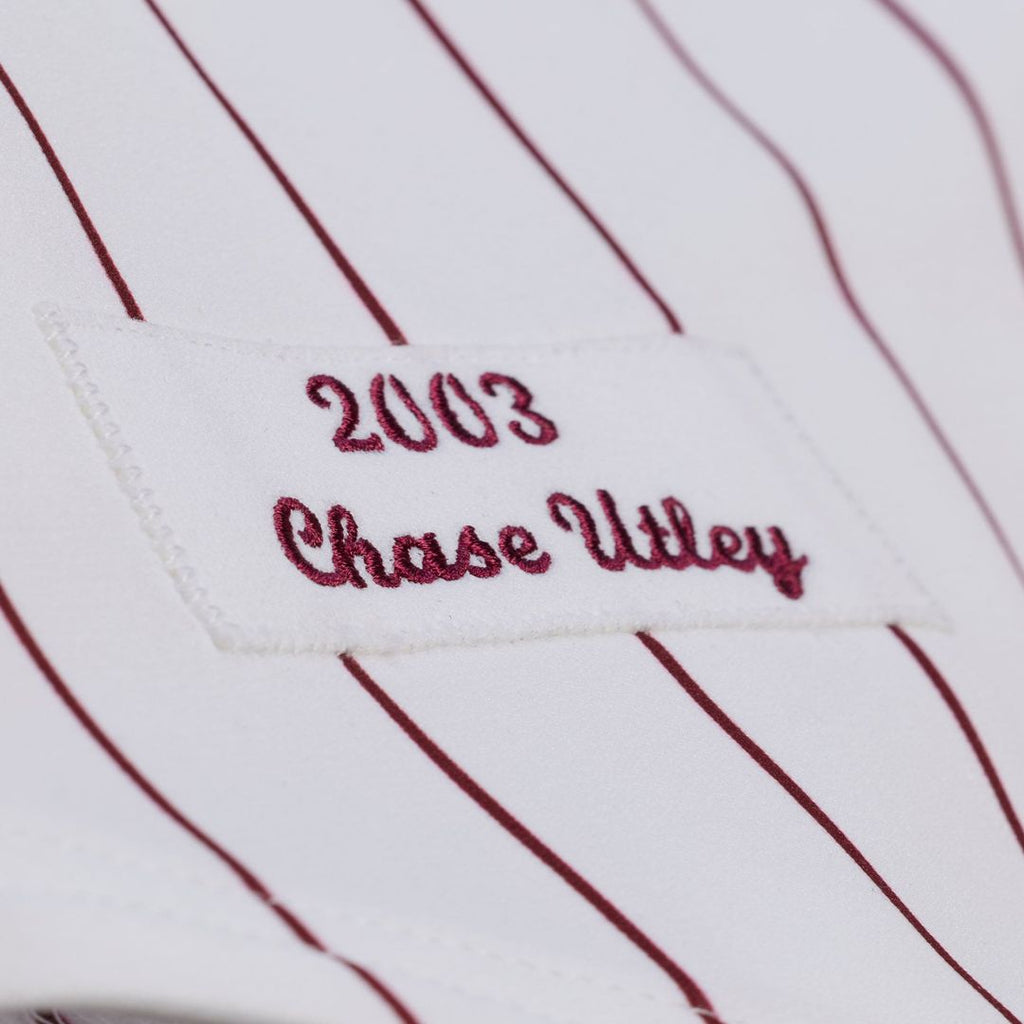 Philadelphia Phillies Chase Utley Mitchell & Ness White 2003 Cooperstown Collection Authentic Jersey product image 5,