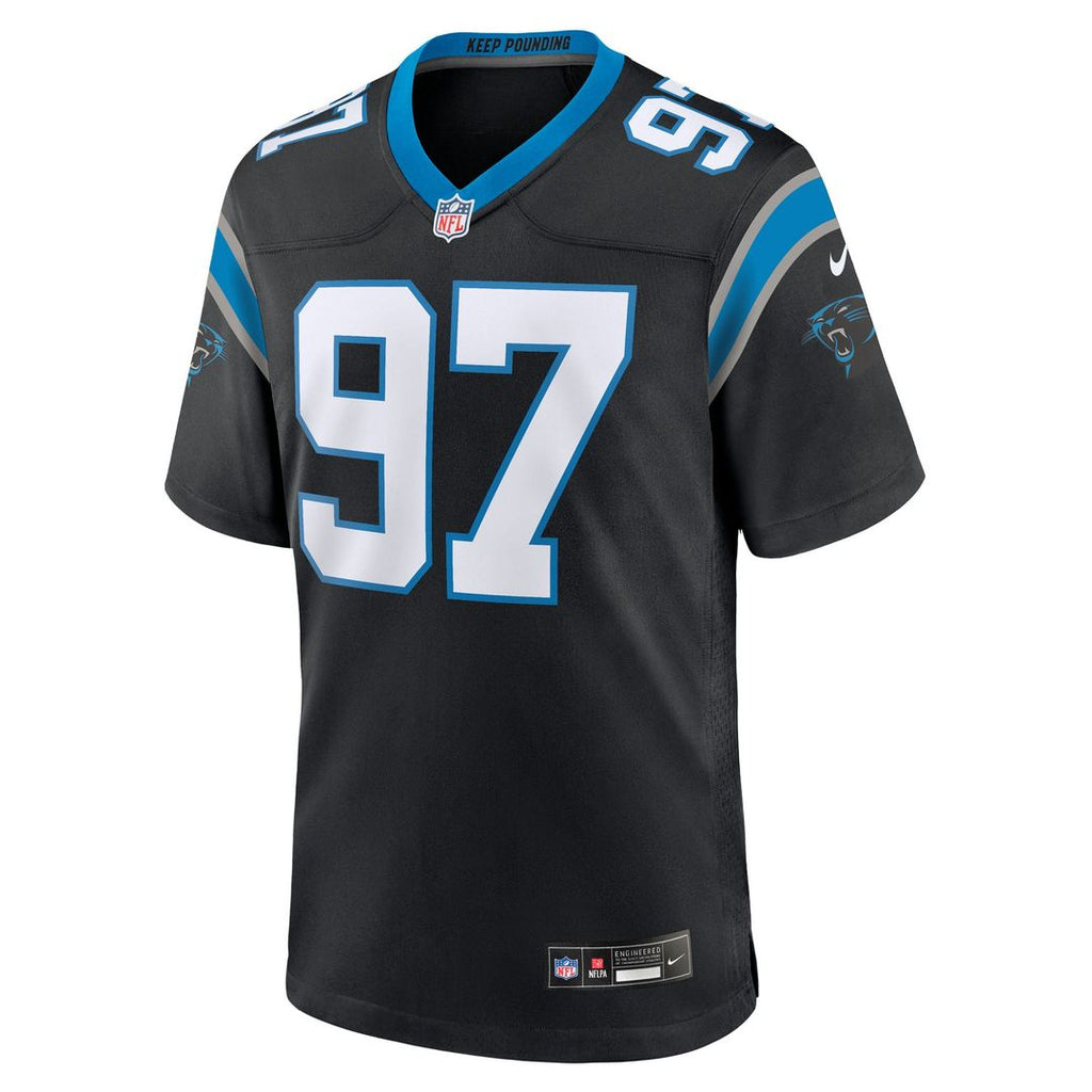 Carolina Panthers Bobby Brown III Nike Black Team Game Jersey product image 2, provided for visual reference and product